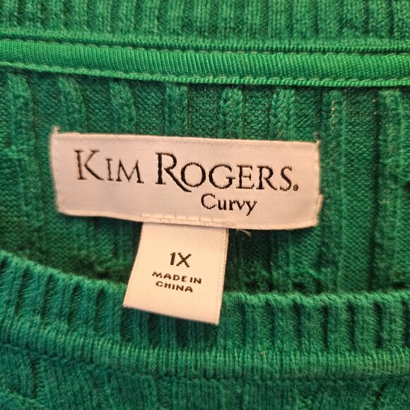 Size 1X Crew Neck Kim Rogers Sweater - Picture 3 of 4